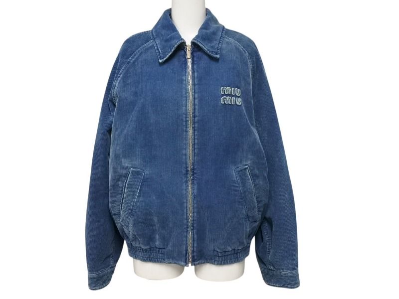 【MiuMiu】ウォッシュドコーデュロイ ブルゾンジャケット 関税込 新品未使用 MIUMIU ミュウミュウ ウォッシュドコーデュロイ