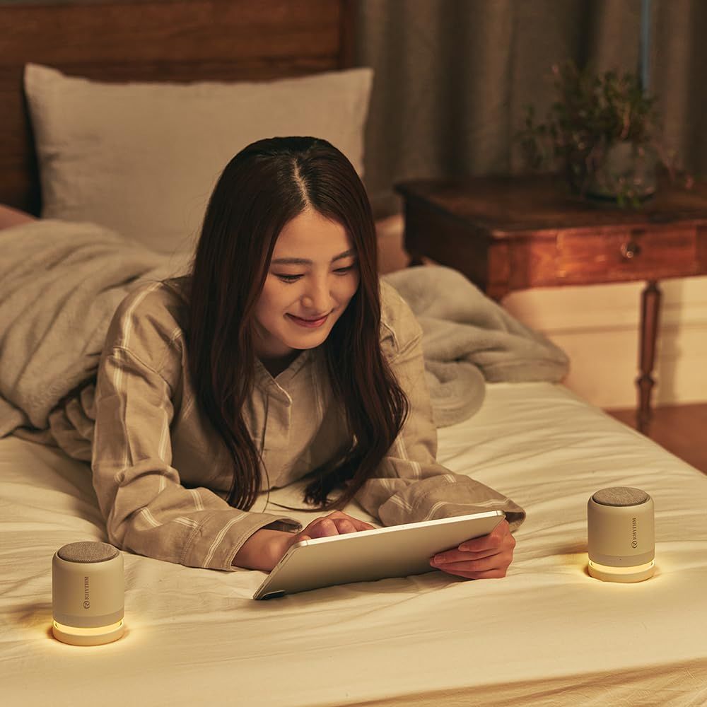 リズム RHYTHM Bluetooth スピーカー ステレオ対応 グッドデザイン賞 IP67 防塵 防水 連続20時間再生 マグネット USB Type-C 充電 MAGSPEAKER DUO ライトグレー 13×21×7.5cm 9YYA3