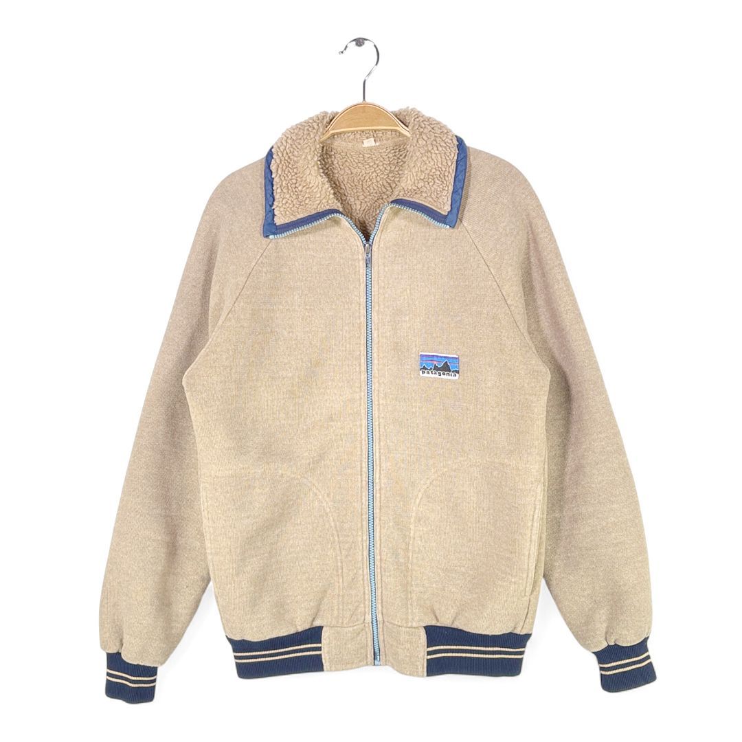 70s パタゴニア 白タグ ヴィンテージパイルジャケット ベージュ PATAGONIA フリース アウトドア サイズM 古着