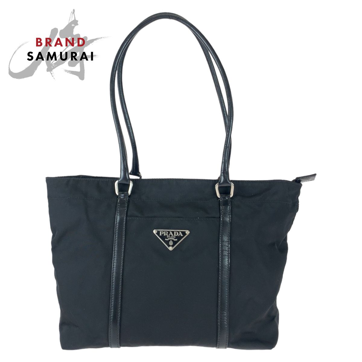 PRADA プラダ テスート 三角ロゴプレート ブラック 黒 シルバー金具 ナイロン/レザー トートバッグ ショルダーバッグ レディース  407217【中古】 - メルカリ