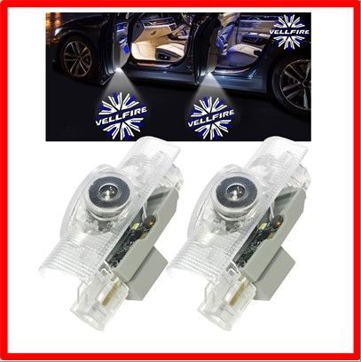 【送料無料】Vellfire 04 Minile 20系ヴェルファイア 30系 カーテシランプ 色褪せず カーテシライト ドアウェルカムライト HDロゴ投影 車