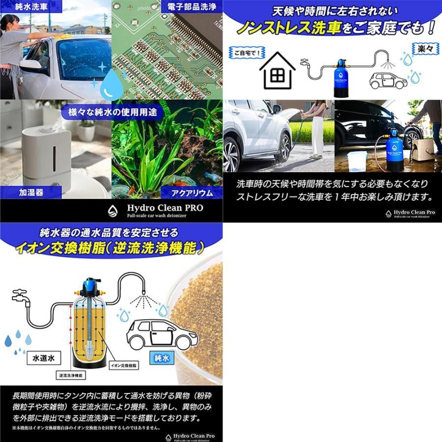 Hydro Clean PRO モード切替バルブ付き洗車用純水器 13.8L タンク ハイドロクリーンプロ スターターセット FFCRYSTALESIA_COM