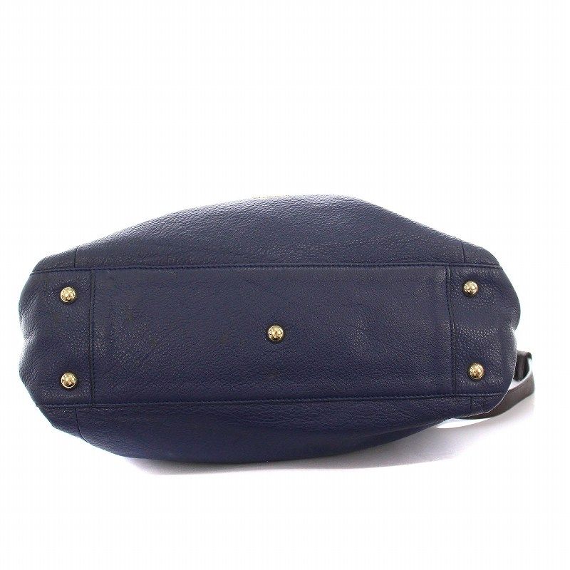 _NATR_  FURLA ネイビー ショルダーバッグ　ハンドバッグ フルラ バッグ レディース ショルダーバッグ レザー ネイビー