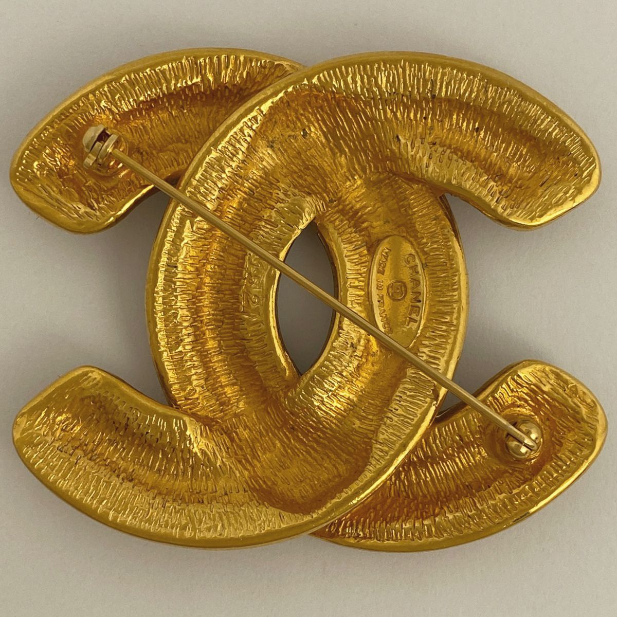 シャネル CHANEL ココマーク ブローチ マトラッセ ブローチ GP ゴールド レディース