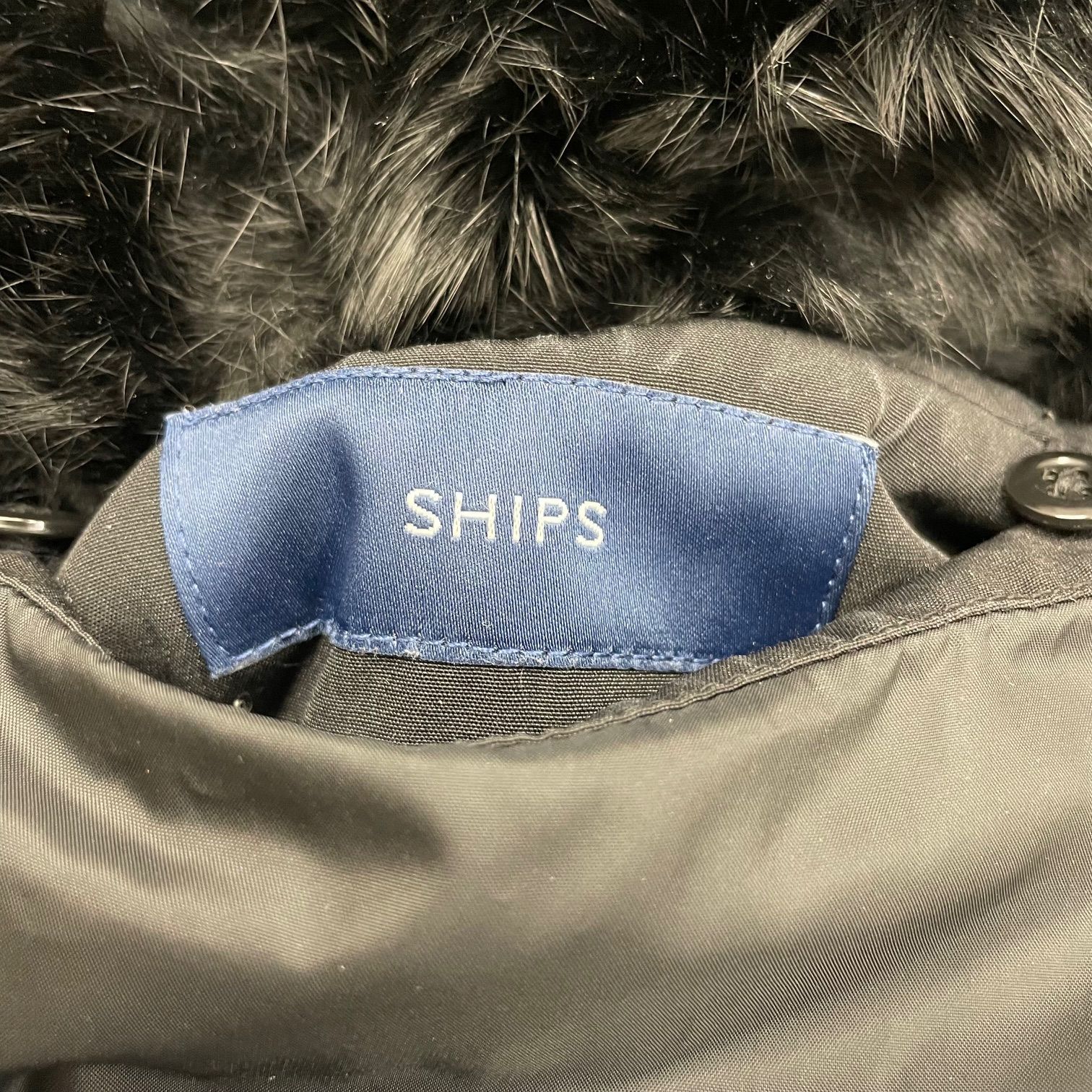 SHIPS 】シップス 3way 中綿ベスト付き ラビットファー ライナー 
