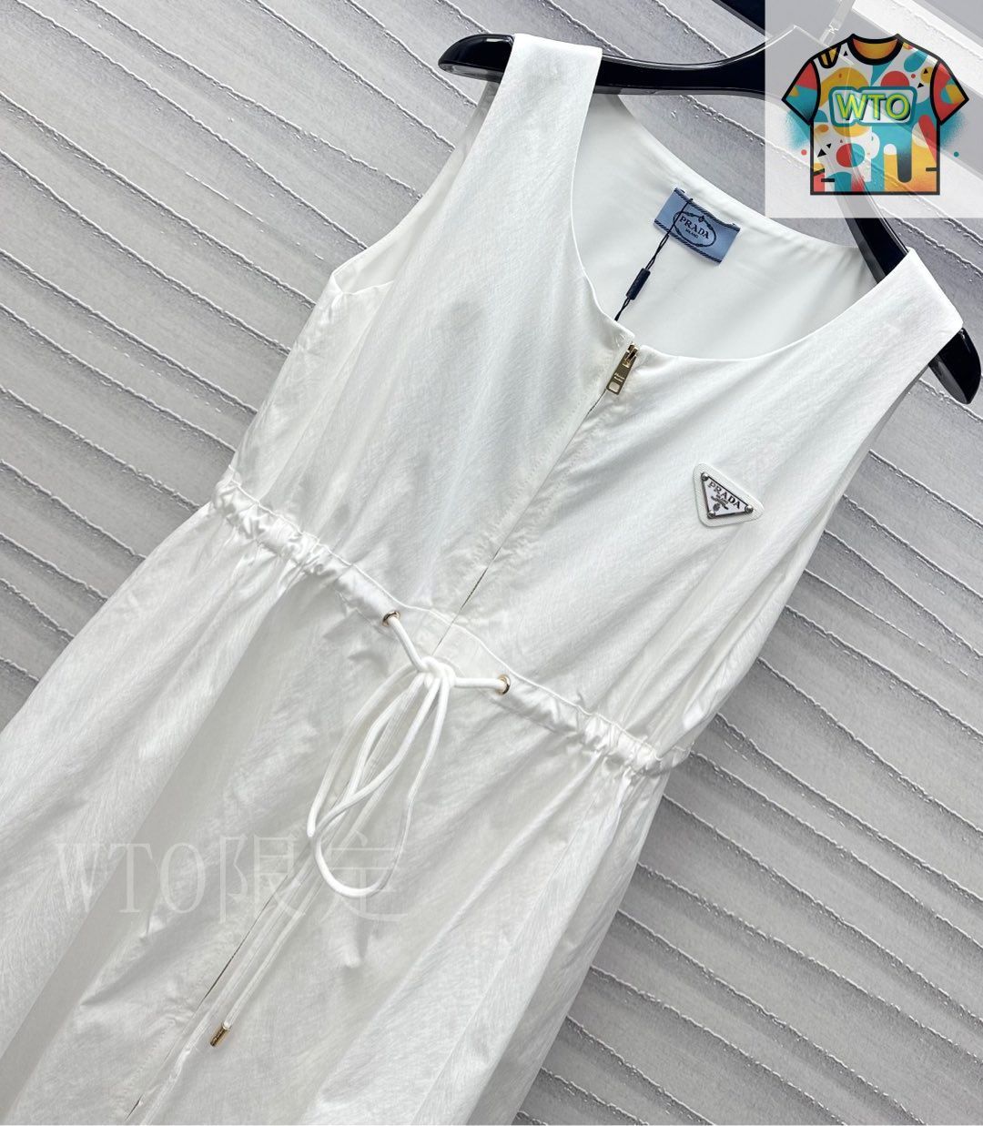 今日 Prada Drawstring Vest Dress ストリングベストドレス