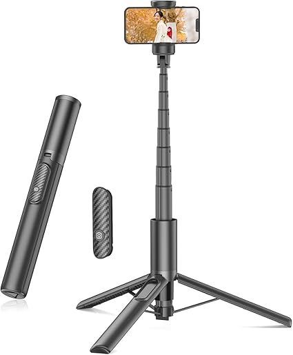Gahenwo 自撮り棒 [170cm収納一体式] スマホ 三脚 スマホスタンド じどり棒 長い 三脚 セルカ棒 ロング 8段階伸縮 遠隔リモコン付き 150cm以上 コンパクト 軽量 安定 三脚/一脚 iPhone＆Androidに対応