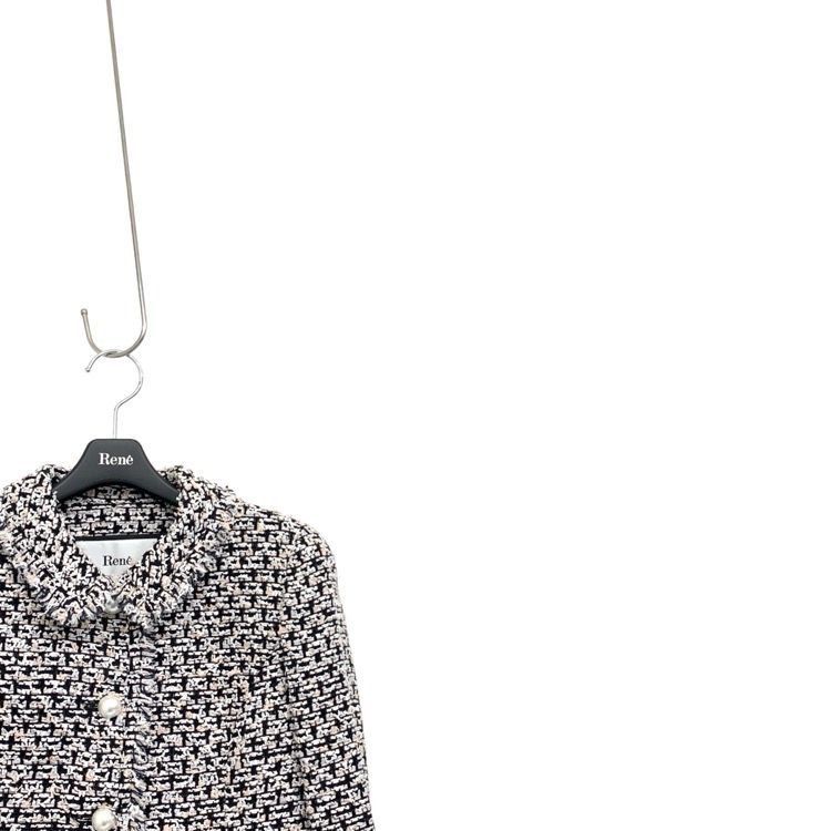 未使用同等　Rene パールボタンテーラードジャケット　34 未使用同等 Rene パールボタンテーラードジャケット 34 Rene ルネ