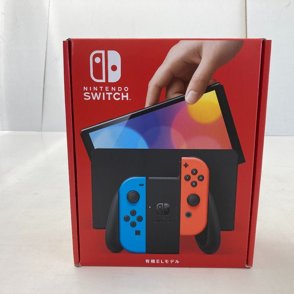 02w08230   Nintendo Switch ニンテンドースイッチ 有機ELモデル　Joy-Con(L)ネオンブルー/(R)ネオンレッド ※未使用品 【中古品】