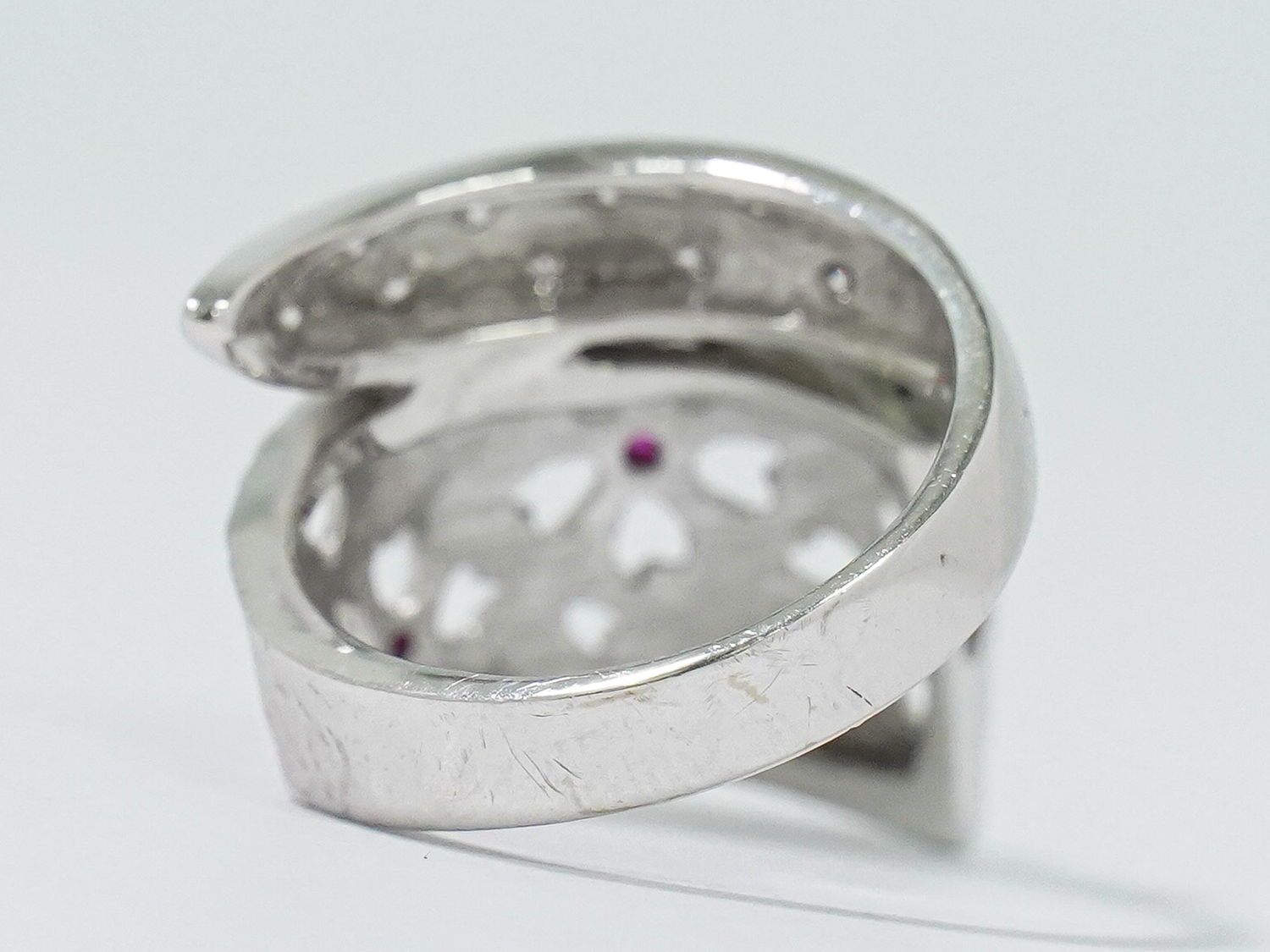 本物 ルビー 0.05ct ダイヤモンド 0.10ct K18 YG WG リング 水野薫子  