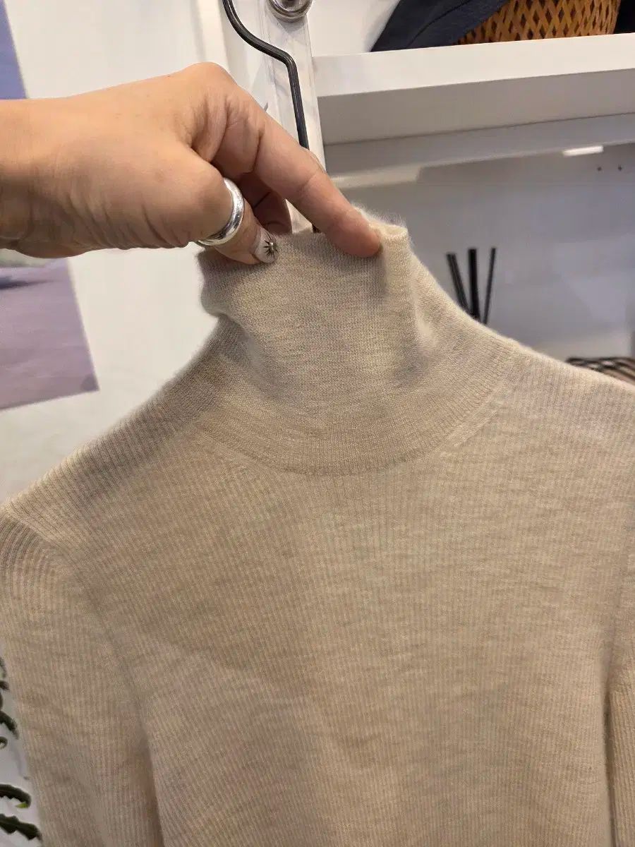 TIME タイム カシミア100 タートルネック ニット