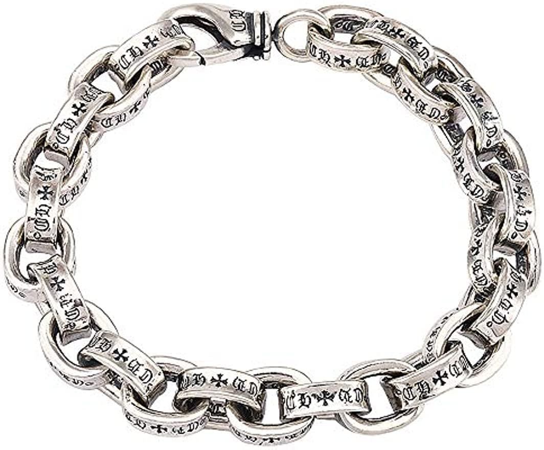 925スターリングシルバークラスプメンズパンクチェーン