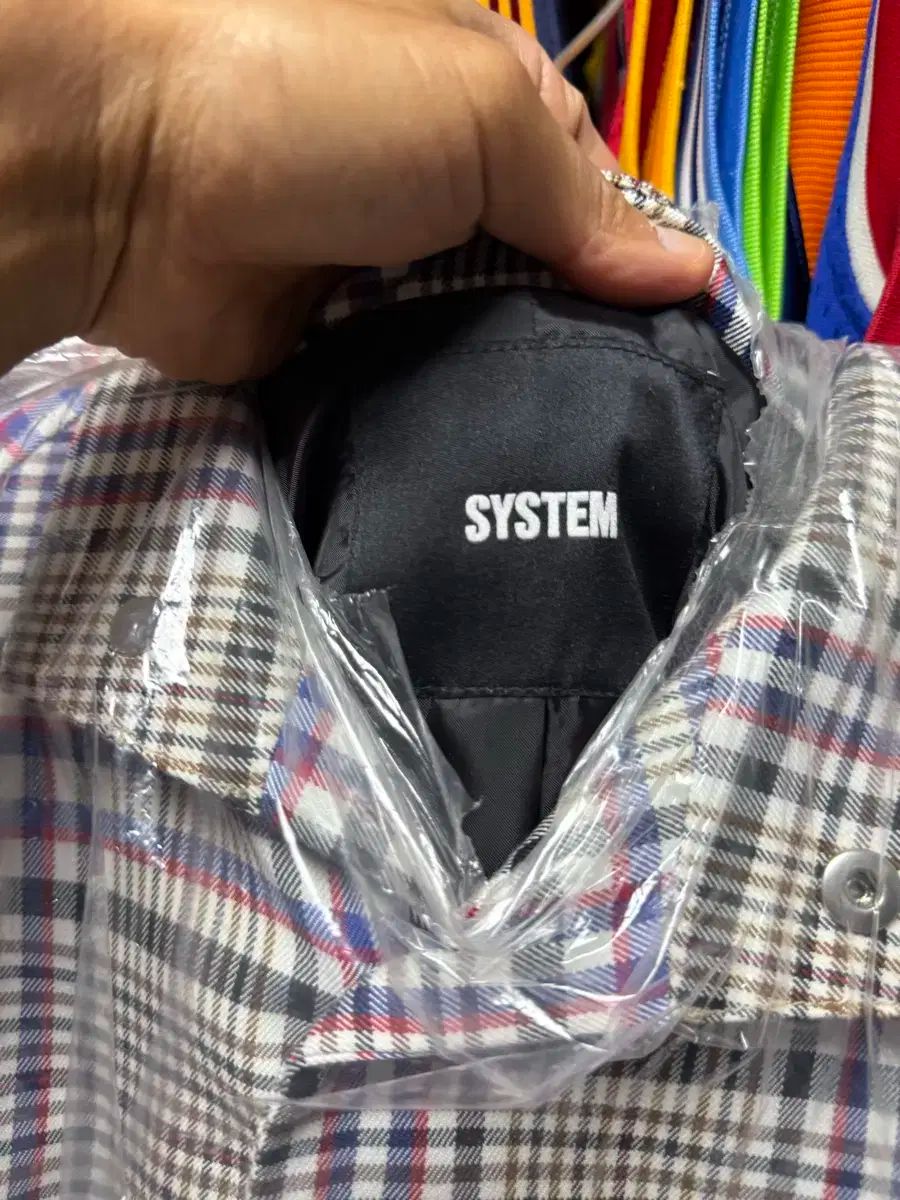 SYSTEM homme チェック トレンチ コート ジャケット