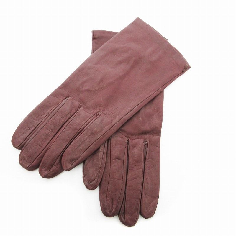 セルモネータ Sermoneta レザーグローブ 手袋 7 イタリア製 赤茶