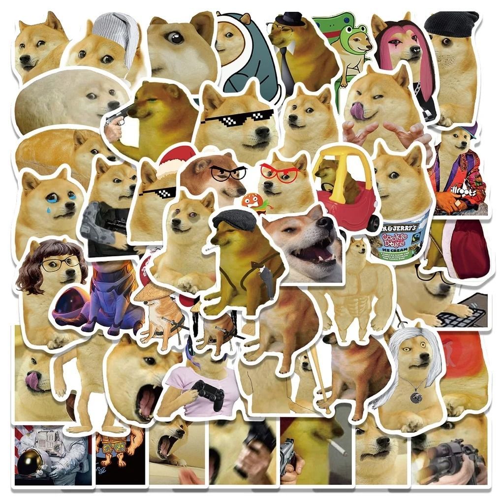 50枚セット アニマルシリーズ Doge ドージ 面白 変顔 コスプレ 柴犬