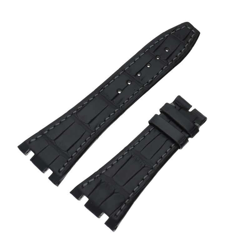 Audemars Piguet レザーベルト オフショア用　黒 アリゲーター Audemars Piguet レザーベルト オフショア用 黒 アリゲーター