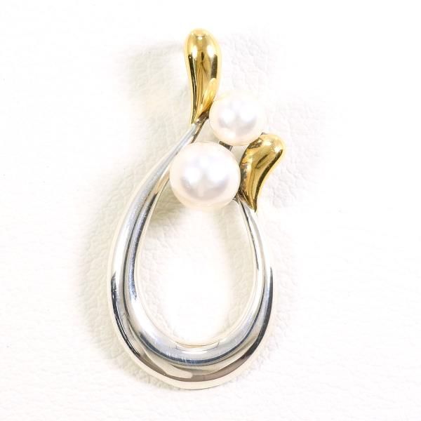 ミキモト K18YG シルバー ペンダントトップ pendant top パール