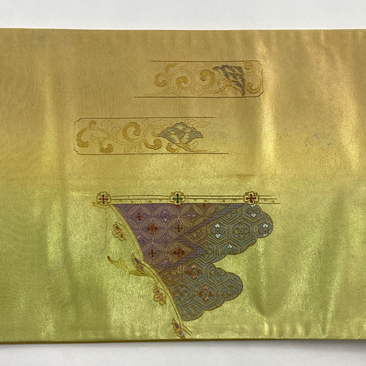 袋帯　鳳凰刺繍　金彩刺繍　六通柄 楽天市場】平和屋着物□六通柄袋帯 鳳凰草花文 銀糸 逸品 ga1854