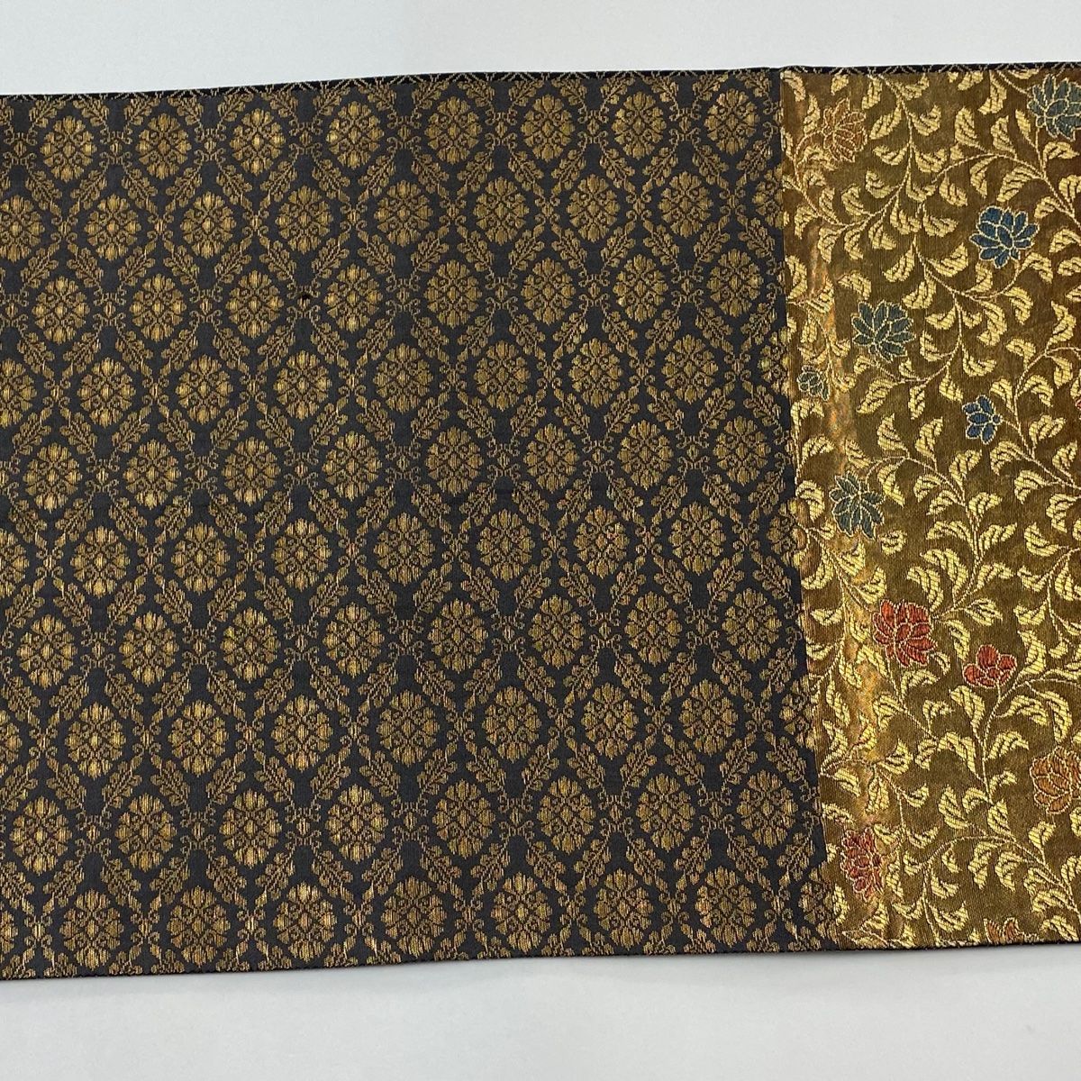 袋帯 美品 逸品 紋屋井関 落款 御寮織 草花 金糸 箔 金色 六通