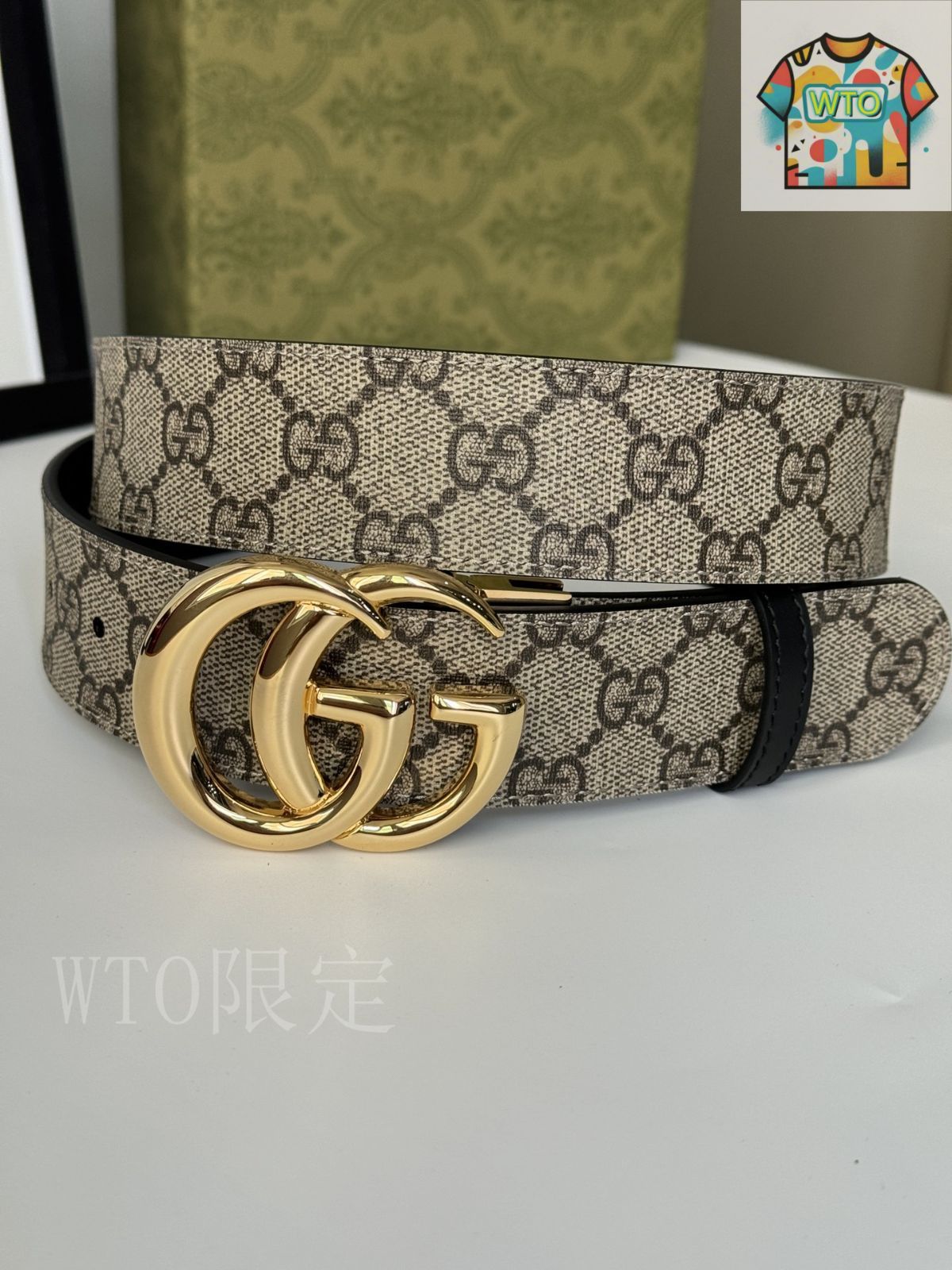今日WTO】Gucci グッチ ダブル G レトロ回転バックル ベルト