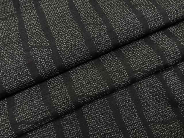 平和屋着物●結城紬 100亀甲 竹縞 正絹 AABB4321ph