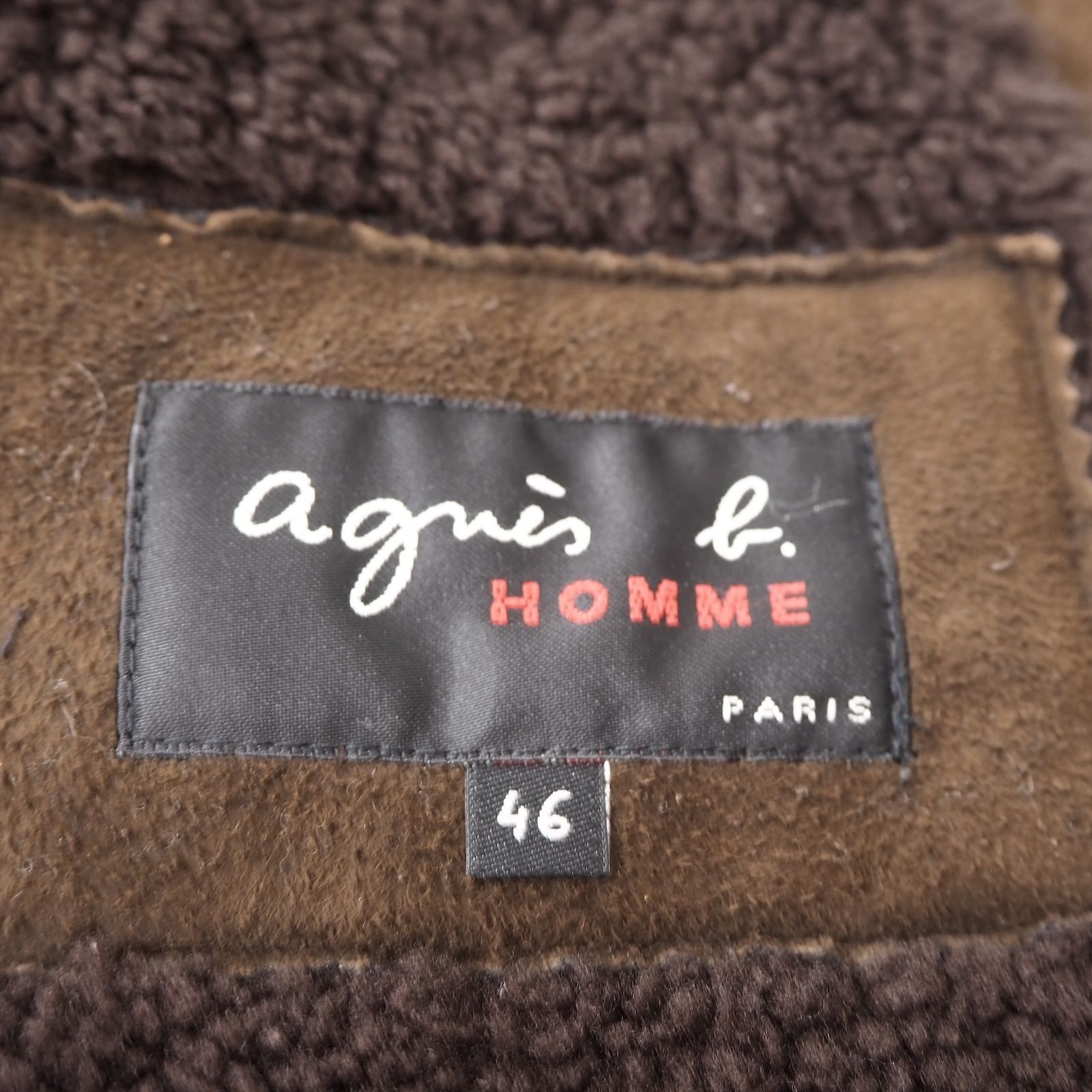 アニエスベーオム agnes b. homme ヴィンテージ ラムレザー ムートン  