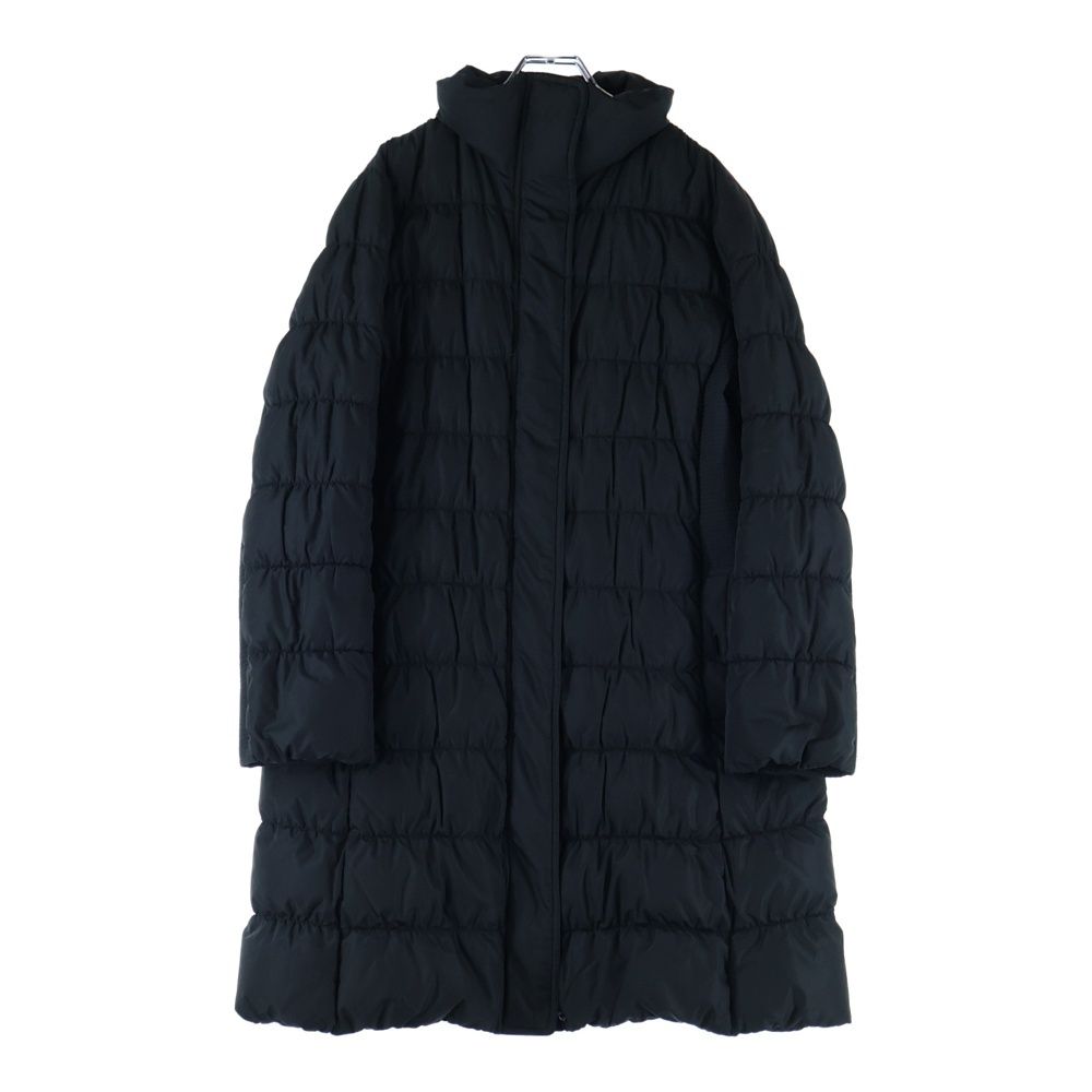 BURBERRY バーバリー 裏地ノバチェック柄 ジップアップ 中綿 ロング ジャケット コート ブラック B2C28-423-09