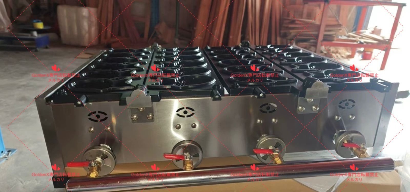 山下専門店 LPガス たい焼き器 6匹×2連 12匹焼ける！ 鯛焼き器/業務用