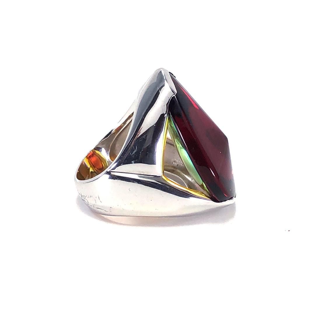 美品・箱付き】Baccarat バカラ／サイケデリック リング／13号