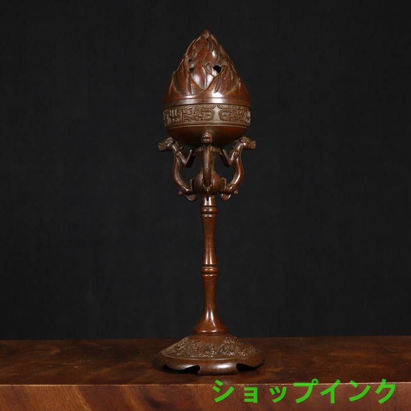 銅製 香炉 龍鳳博山香り炉 檀香炉 茶道具 香道具 装飾品 工芸品