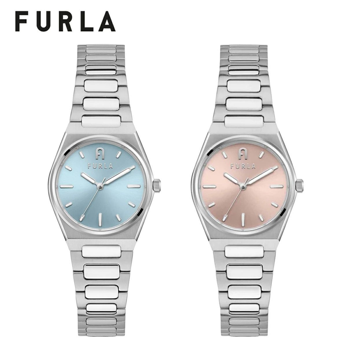 FURLA フルラ TEMPO MINI テンポミニ レディース 腕時計 アナログ ステンレス ブレスレット ビジネスウォッチ ファッションウォッチ ブルー ピンク シルバー レディースウォッチ 女性用腕時計 ブランドウォッチ 小さめ 小ぶり