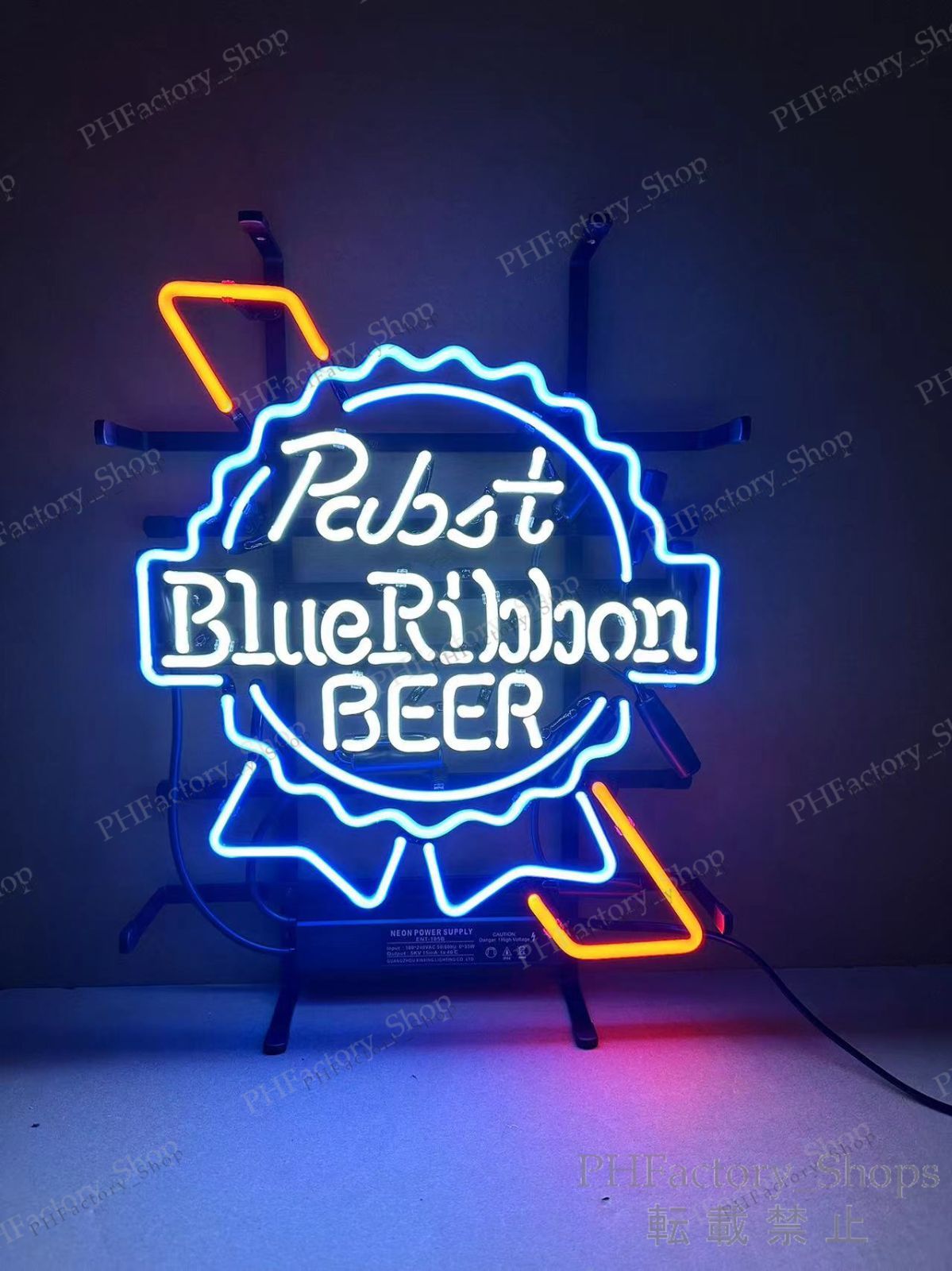 【１点もの】パブストブルーリボン　時計　ネオンライト　看板 1点もの】パブストブルーリボン 時計 ネオンライト 看板 Vintage