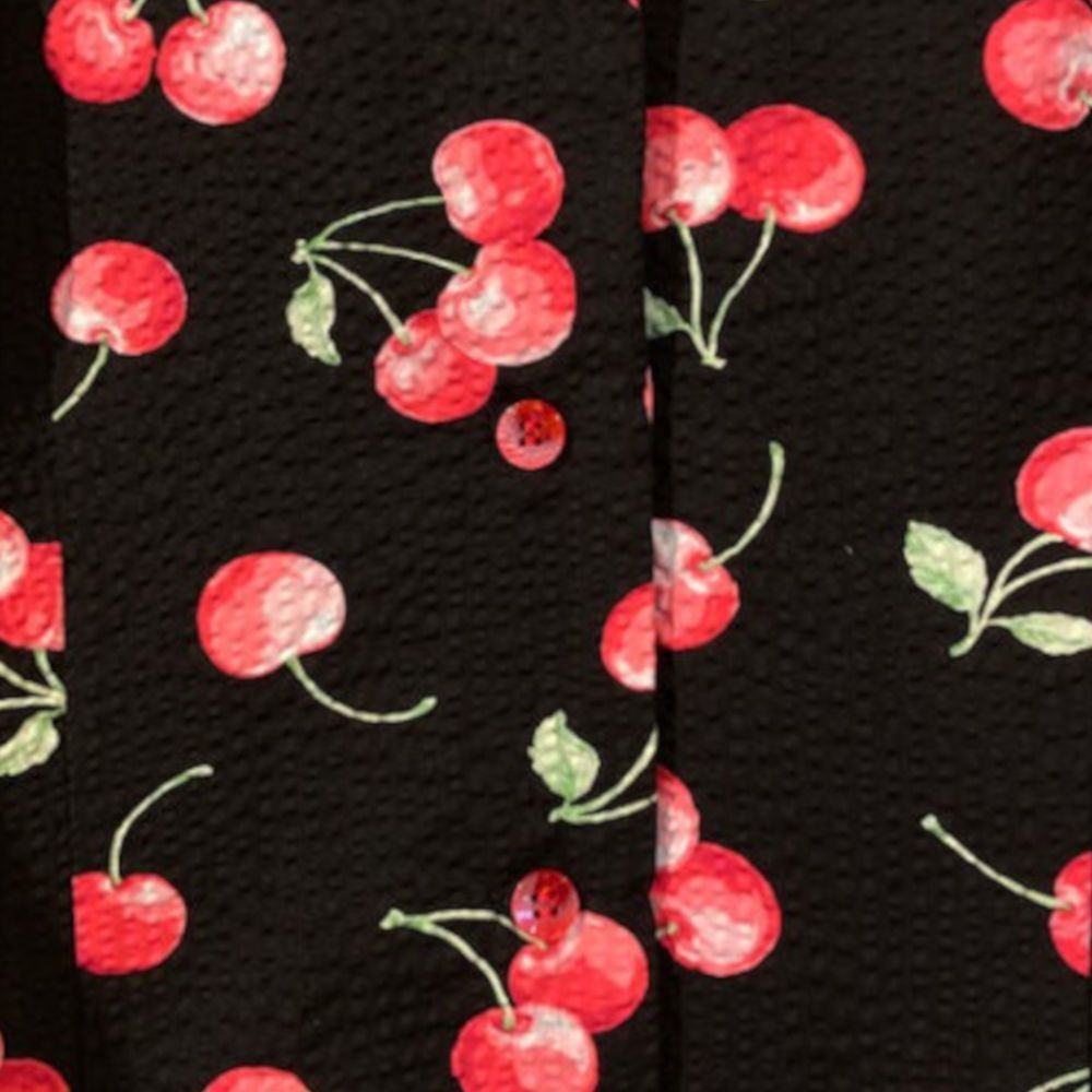 ブラウス シャツ レディース Cherry Pattern Hemknot Blouse サイズXL ロカビリーファッション ブラウス シャツ レディース Cherry Pattern Hemknot Blouse