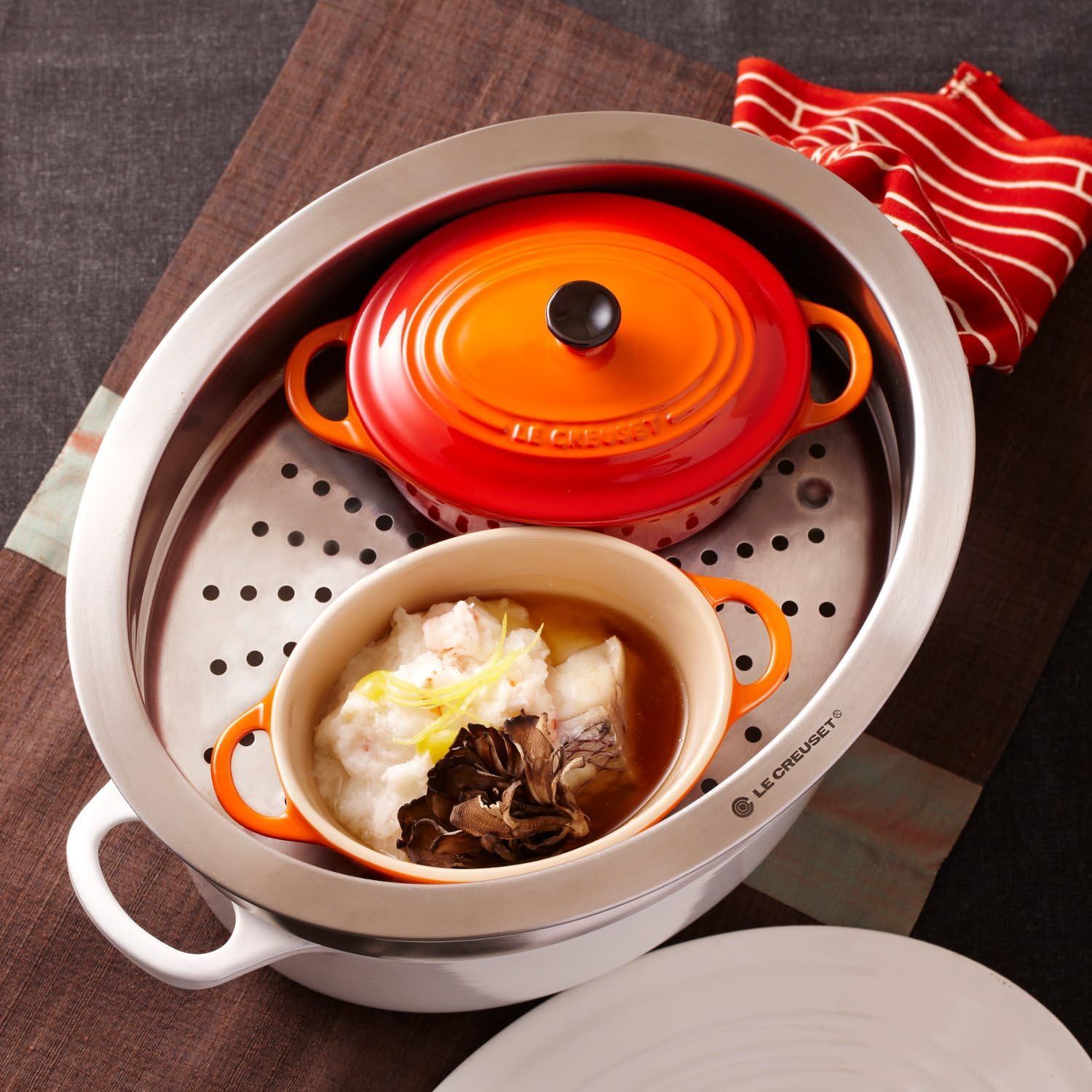 LE CREUSET ル・クルーゼ 20cm スチーマー 蒸し器セット Le Creuset ル・クルーゼ 公式 ルクルーゼ 鍋 スチーマー 蒸し器