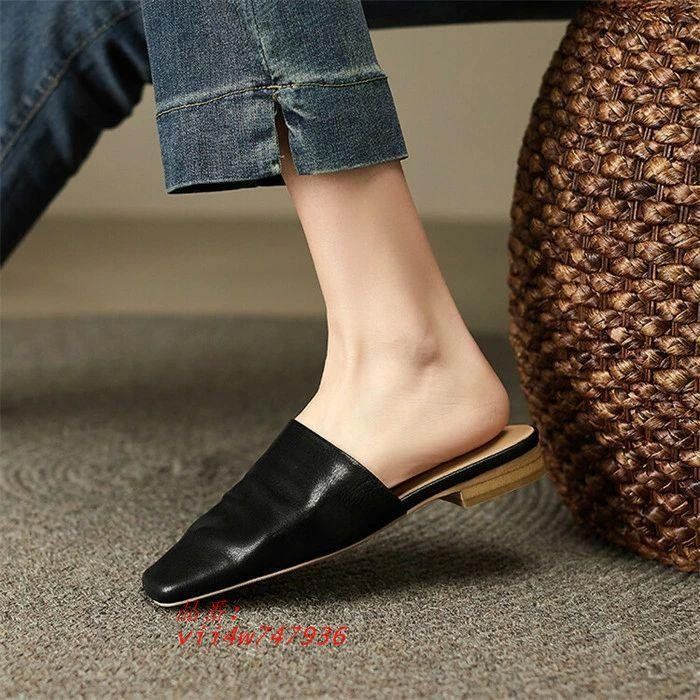 即買い必須！ パンプス ミュール サンダル ヒール ミュールパンプス 通勤 幅広 ぺたんこ スリッパ レディース 夏 ローヒール 痛くない 結 軽量 PU 合成皮革 vii4w747936 【史上最も激安！】