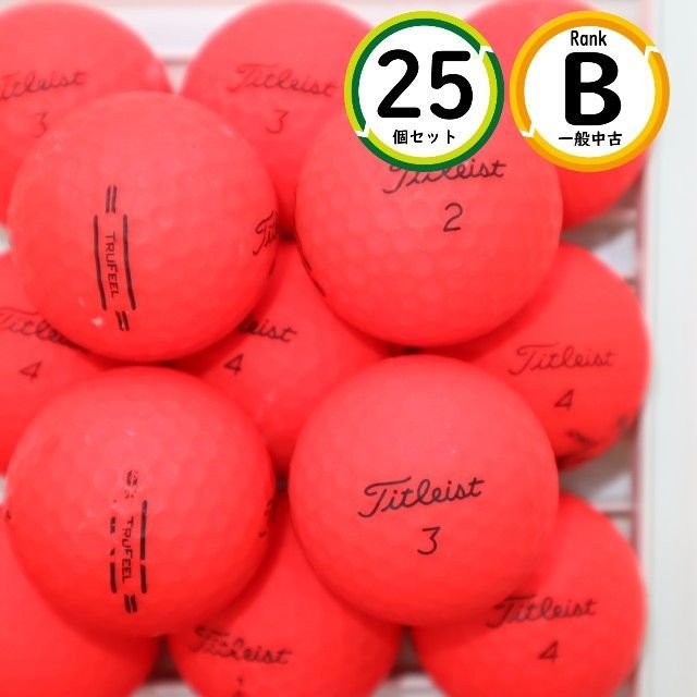 25個 タイトリスト TRUFEEL マットレッドカラー Bランク 中古 TITLEIST