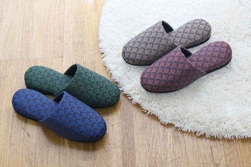  スリッパ 来客用 4足 セット 色選べます ジャガード織 幾何柄 オールシーズン対応 スリッパ ルームシューズ スリッパ サンダル