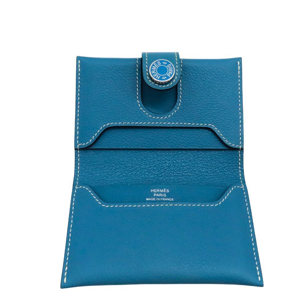 Hermes カードケース　ブルージーン 中古】 Hermes エルメス R.M.S カードケース ニューブルージーン