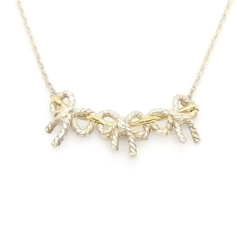 ティファニー Tiffany&Co. ツイスト トリプル リボン ネックレス