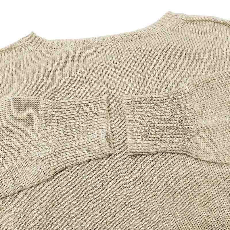 COMOLI】22SS V01-06005 ヘンプ ガンジーニット長袖ニットセーター
