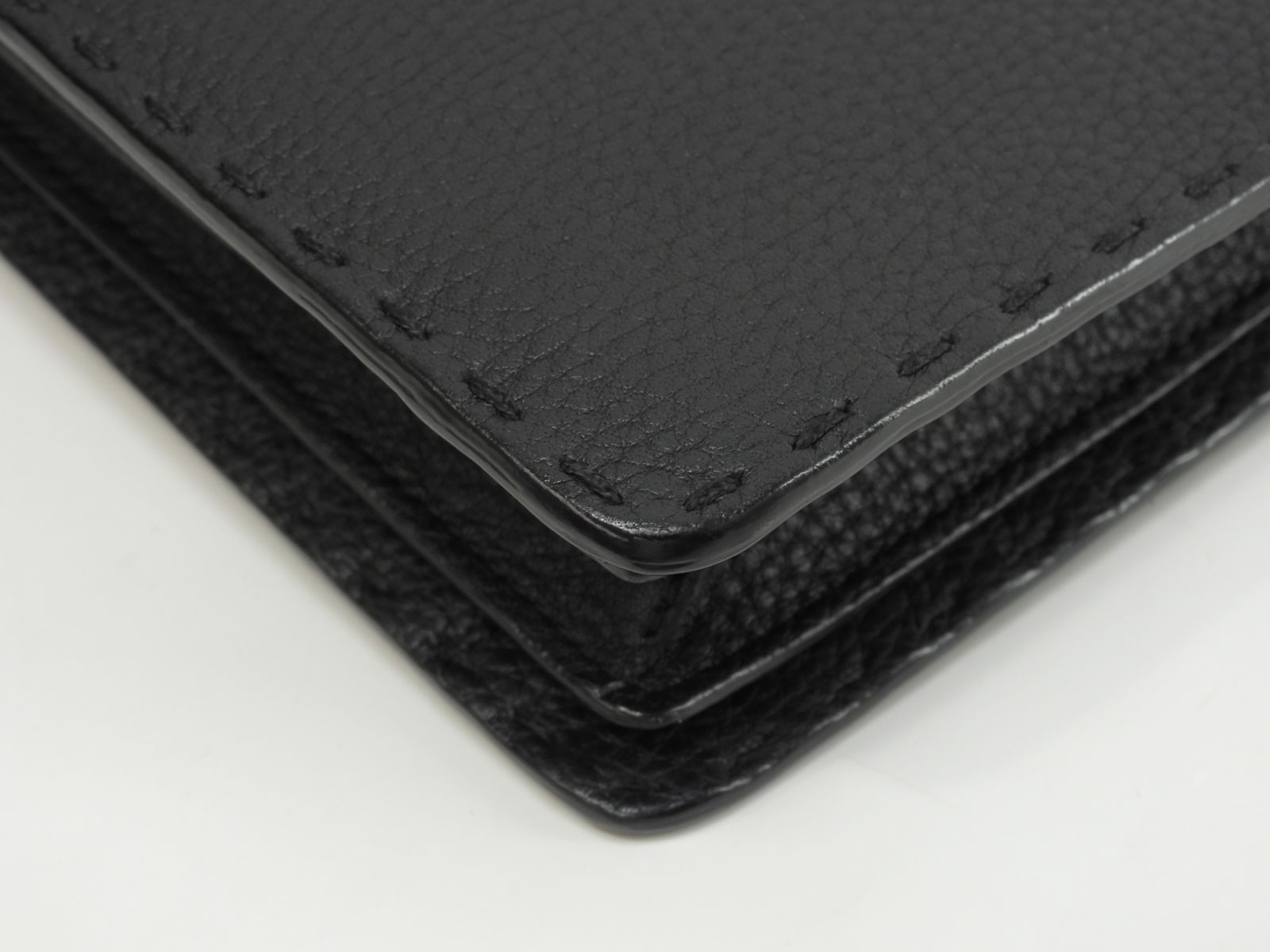 フェンディ クラッチバッグ モンスター セレリアレザー黒 セカンド