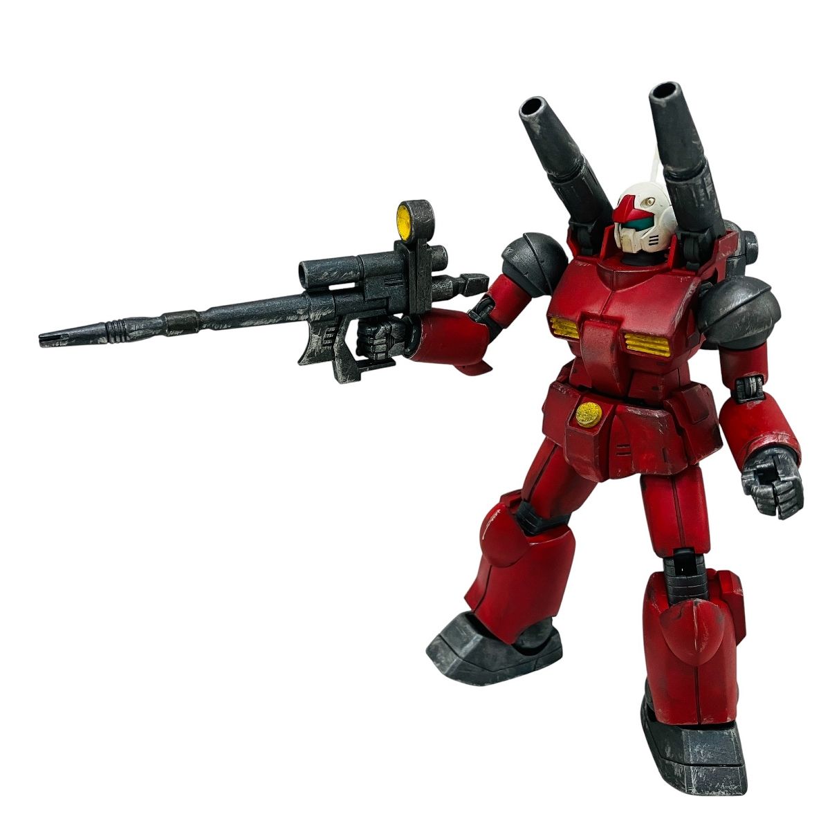 BANDAI 機動戦士ガンダム 1|144 HG ガンキャノン 完成品 基本塗装 ウェザリング施工 ガンプラ プラモデル ジャンク C10440236