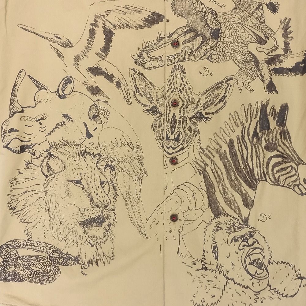 正規品DSQUARED2動物イラスト 半袖シャツ ベージュ 正規品DSQUARED2動物イラスト 半袖シャツ ベージュ - メルカリ