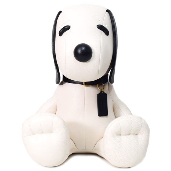 コーチ ぬいぐるみ スヌーピー COACH ぺブルレザー コラボ ピーナッツ