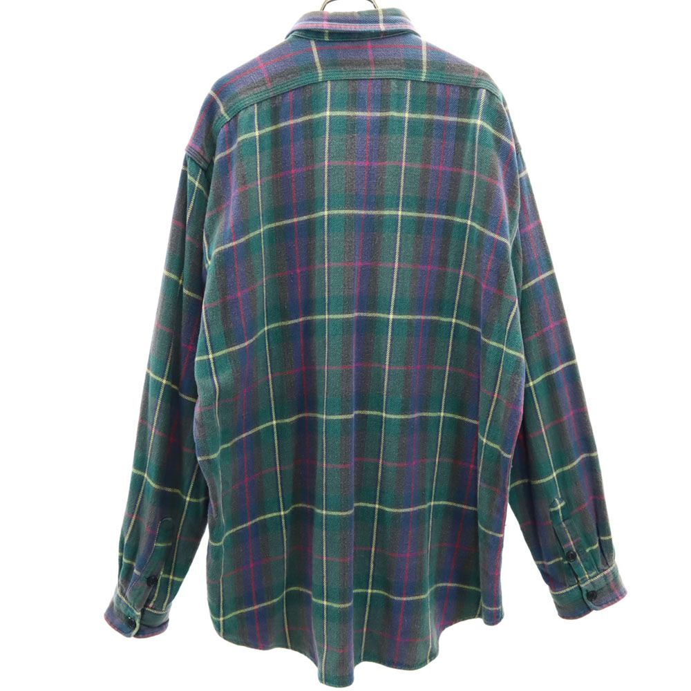 RRL 90s 初期タグ 赤3星 オールド チェック柄 長袖 ネルシャツ L