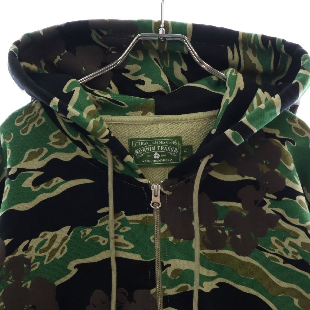 DENIM TEARS (デニムティアーズ) 24AW CAMO COTTON WREATH ZIP HOODIE