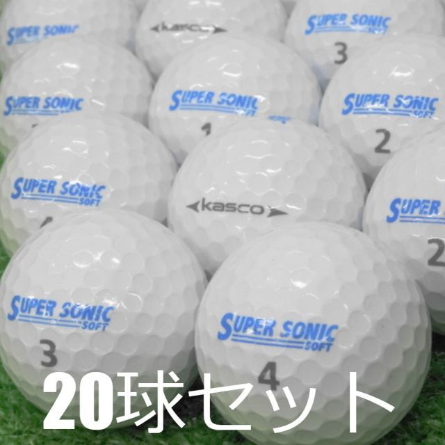 ロストボール キャスコ SUPER SONIC SOFT ホワイト 20球セット 中古 Aランク スーパーソニックソフト ディスタンス 白 ゴルフボール  - メルカリ