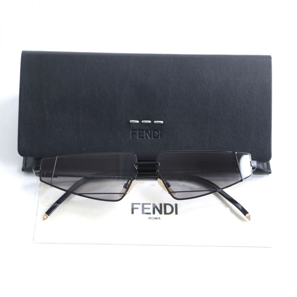 極美品◇フェンディ ロブ・ラコ FFM0054/S チタン サングラス/アイ 