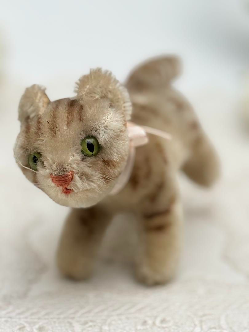 送料無料！ シュタイフ Cat Tapsy 11cm ネコのタプシー キャット 猫 ビンテージ アンティーク Steiff STEIFF