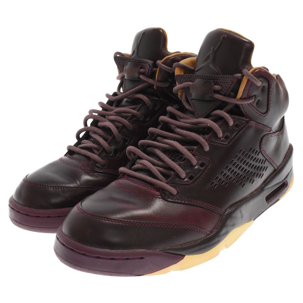 NIKE (ナイキ) AIR JORDAN 5 RETRO PREMIUM BORDEAUX エアジョーダンファイブ ボルドー  レザーハイカットスニーカー US9.5 881432-612 - メルカリ